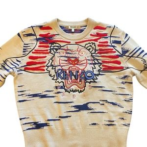 Kenzo - Beige Sweater w/Tiger